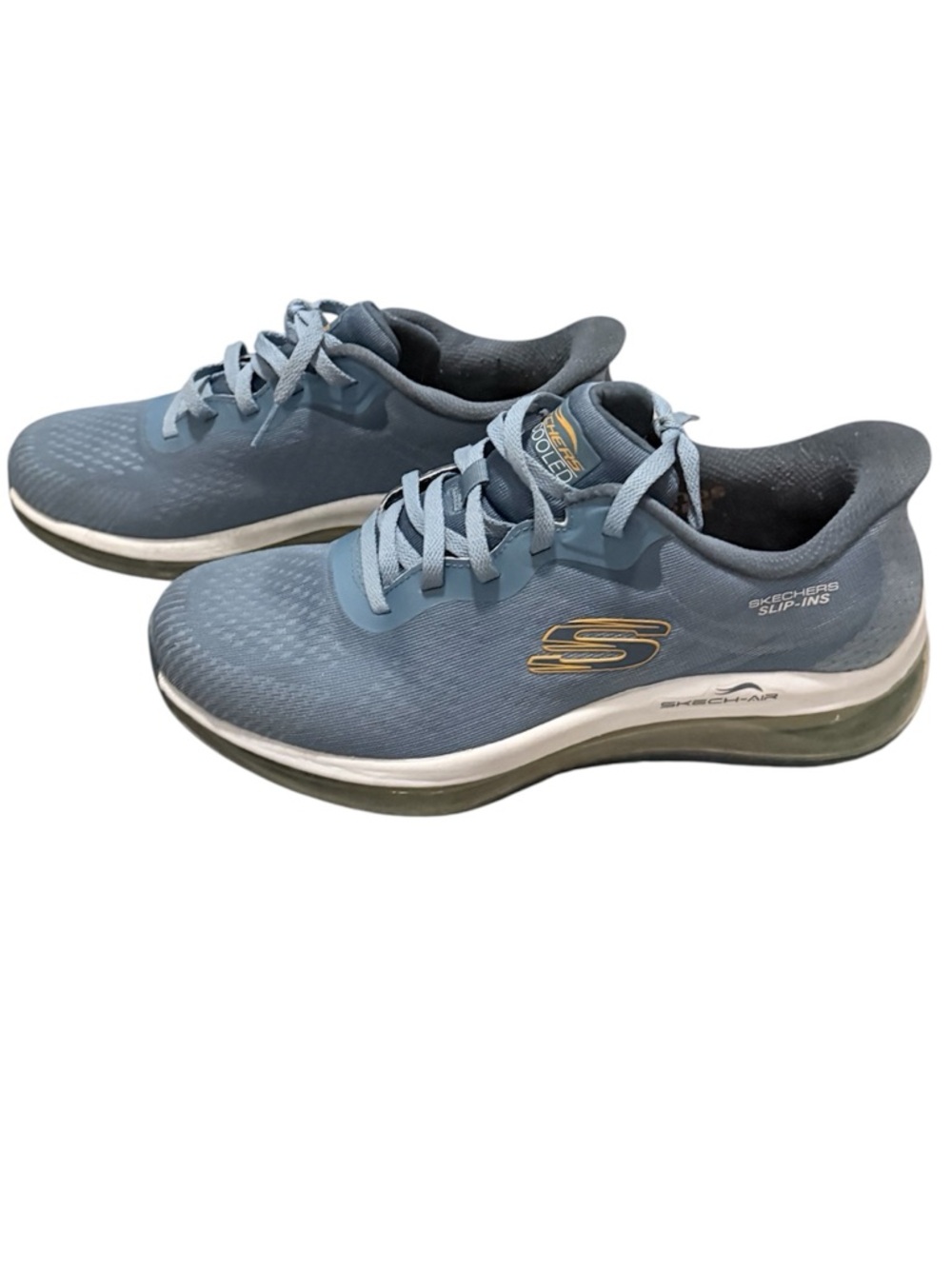 Sketchers Saire Hands Free sketch Air Element men’s 9 slip in blue sneakers